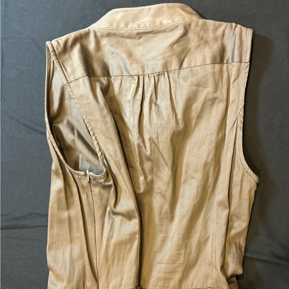 Express Tan Ruffle Midi Dress - Picture 6 of 8